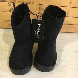 Bebe girls toddler baby Black Boots 7